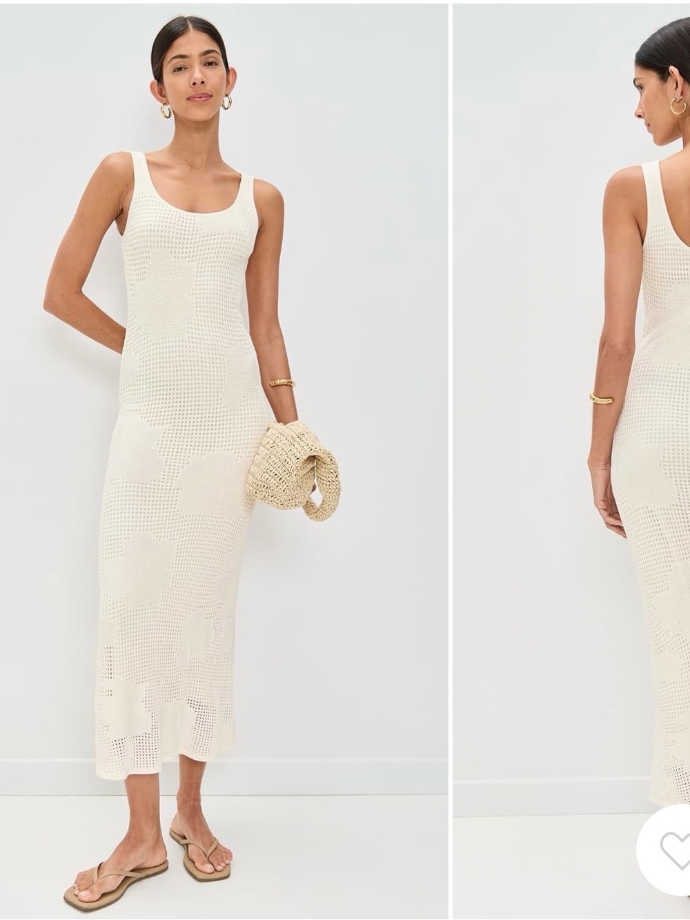 Z Supply Praya Fleur Crochet Cream Midi Dress